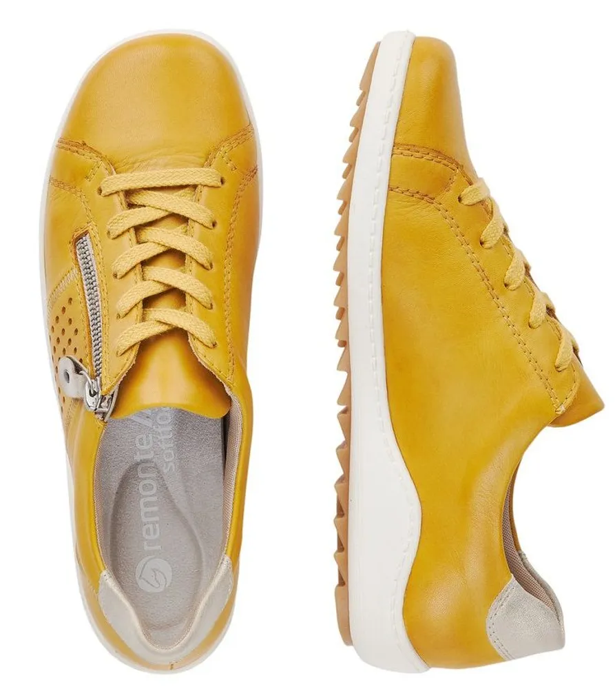 Odean Yellow Leather Sneaker