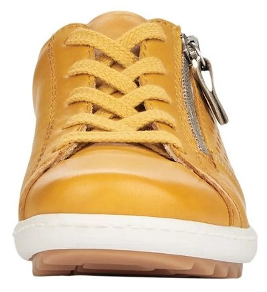 Odean Yellow Leather Sneaker