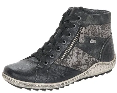 Ottawa Black Grey Paisley Ankle Sneaker