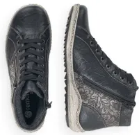 Ottawa Black Grey Paisley Ankle Sneaker