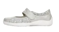 Orion Silver Mary Jane Flat Shoe