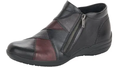 Cristallino Black Wine Leather Ankle Boot