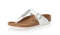 Dalacha White Adjustable Thong Sandal
