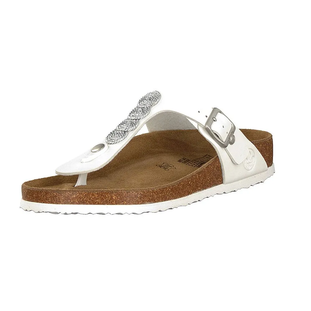 Dalacha White Adjustable Thong Sandal