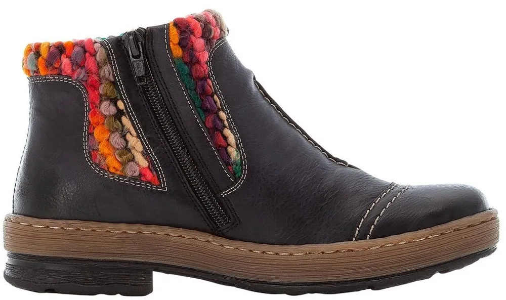 Eagle Navy Knit Ankle Boot