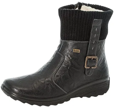 Hillary Black Knit Winter Boot