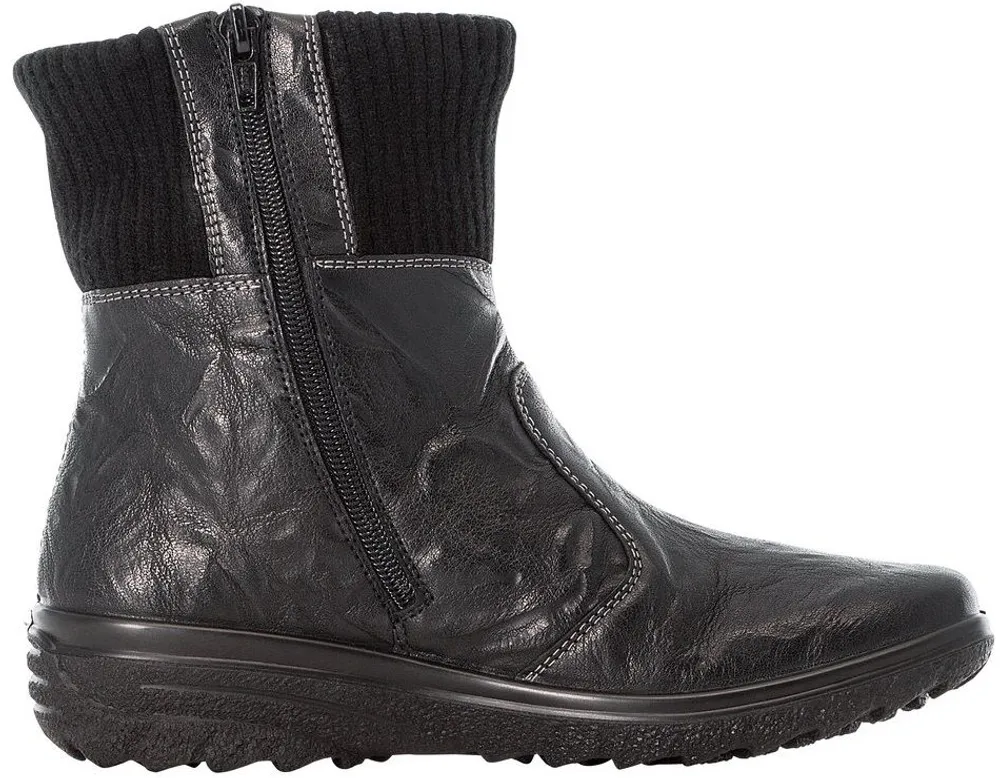 Hillary Black Knit Winter Boot