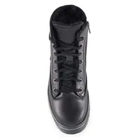 Rita Black Lace-Up Winter Boot