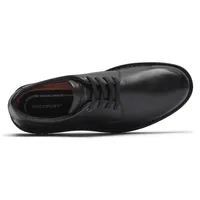 Cabot Black Nubuck Leather Plain Toe Lace-Up Derby Shoe