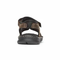 Darwyn Brown Leather Quarter-Strap Sports Sandal