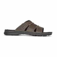 Darwyn Brown Leather Slide Sandal