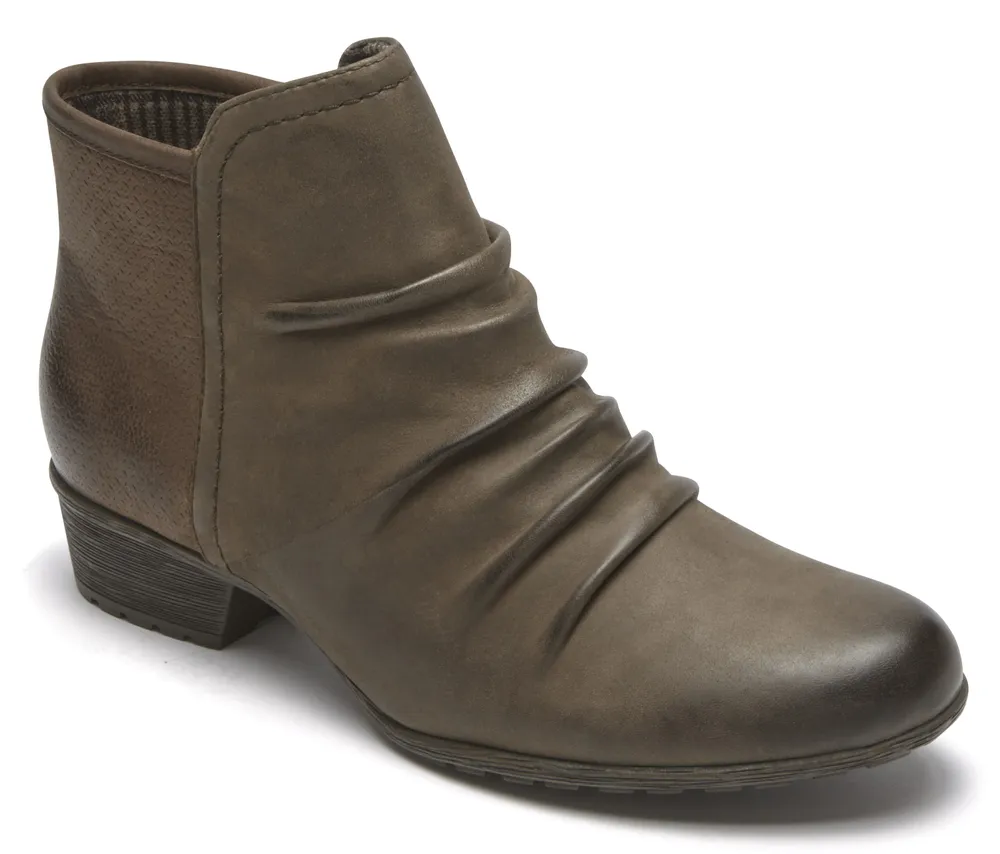 Gratasha Panel Stone Nubuck Leather Ankle Boot