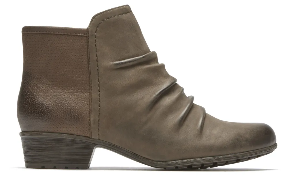 Gratasha Panel Stone Nubuck Leather Ankle Boot