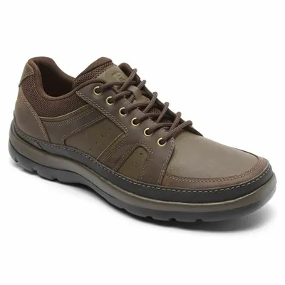 Get Your Kicks Dark Brown Leather Wide Width Mudguard Blucher Sneaker