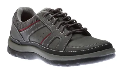 Get Your Kicks Grey Leather Wide Width Mudguard Blucher Sneaker
