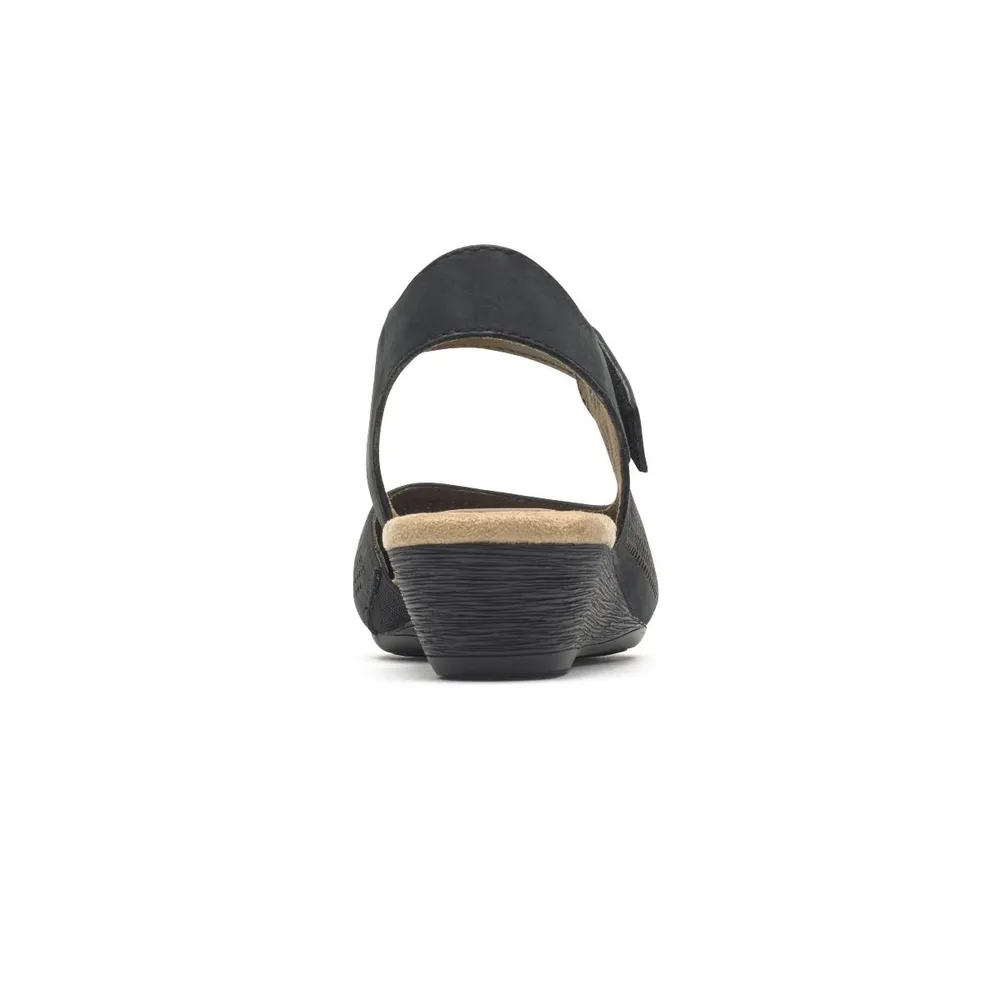 Judson Perforated Leather Wedge Sandal
