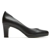 Total Motion Leah Black Leather Dress Pump