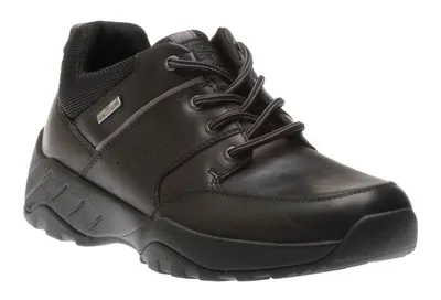 XCS Spruce Peak Black Waterproof Leather Lace-Up Walking Shoe