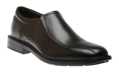 Tanner Black Leather Slip-On Dress Shoe