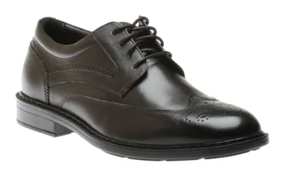 Tanner Wingtip Black Leather Lace-Up Oxford Dress Shoe