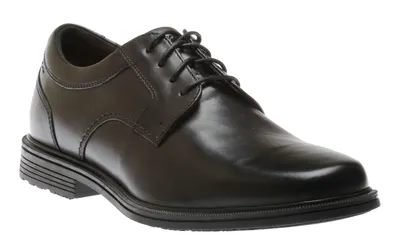 Taylor Black Leather Plain Toe Oxford Dress Shoe