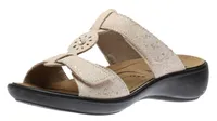 Ibiza 82 Beige Snakeskin Print Slide Sandal