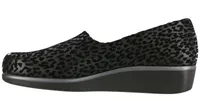 Bliss Black Leopard Slip On Wedge