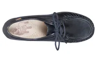 Bounce Black Leather Lace-Up Mocassin