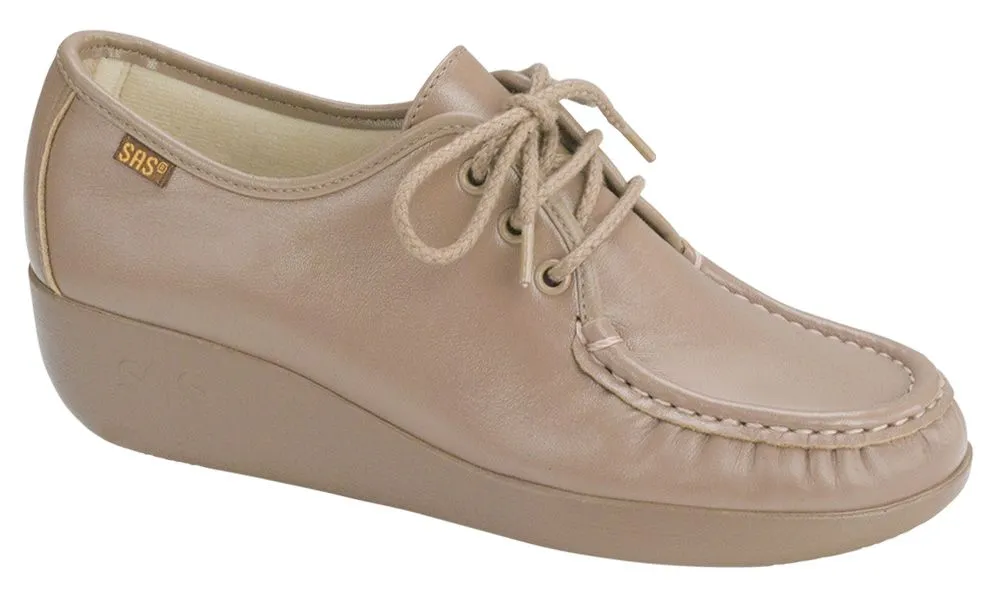 Bounce Mocha Leather Lace-Up Mocassin