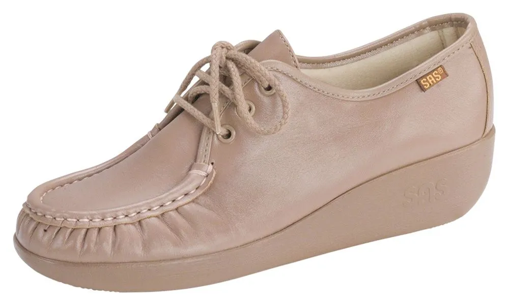 Bounce Mocha Leather Lace-Up Mocassin