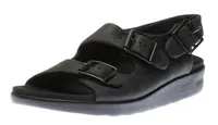 Bravo Black Bear Leather Heel Strap Sandal