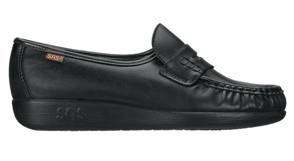 Classic Black Leather Slip-On Loafer