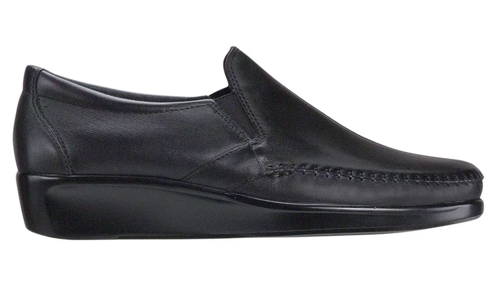 Dream Black Leather Slip-On Loafer