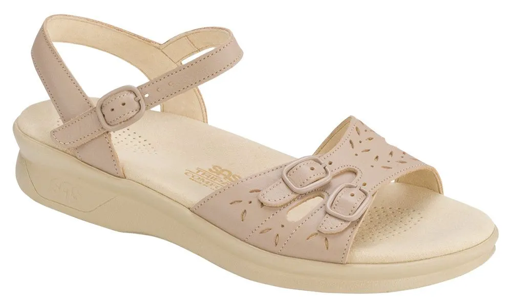 Duo Natural Beige Leather Strap Sandal