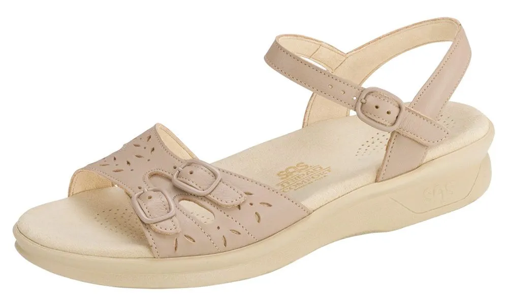 Duo Natural Beige Leather Strap Sandal