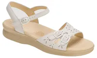 Duo White Leather Strap Sandal