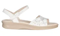 Duo White Leather Strap Sandal