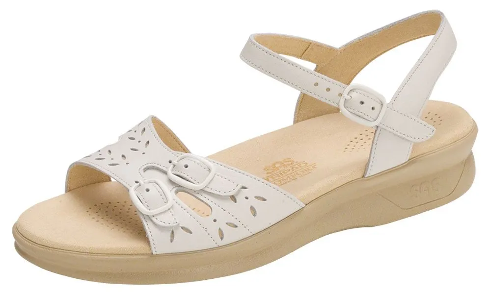 Duo White Leather Strap Sandal