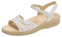 Duo White Leather Strap Sandal