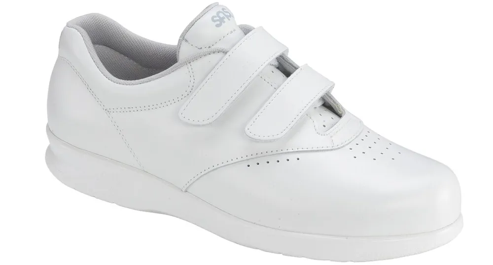 Me Too White Leather Walking Shoe