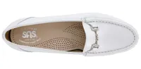 Metro Pearl White Leather Slip On Loafer