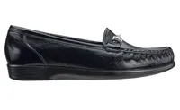 Metro Black Patent Slip On Loafer