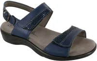 Nudu Navy Heel Strap Sandal