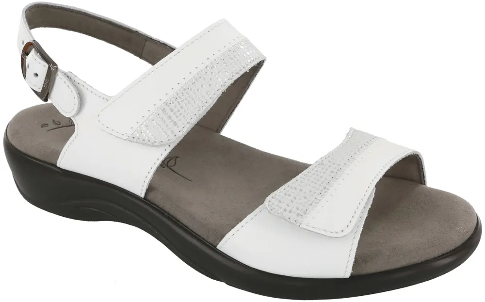 Nudu White Heel Strap Sandal