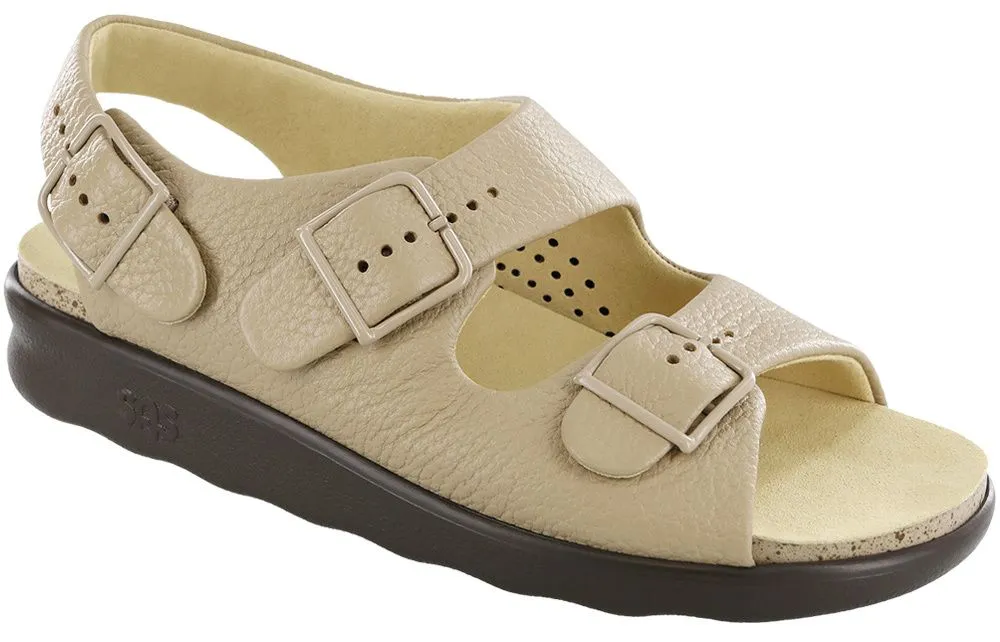 Relaxed Natural Heel Strap Sandal
