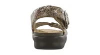 Relaxed Multisnake Taupe Heel Strap Sandal