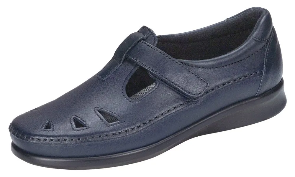 Roamer Navy Leather Slip-On Loafer