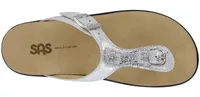 Sanibel Shiny Silver Thong Sandal