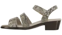 Savannah Multisnake Gold Leather Heel Strap Sandal