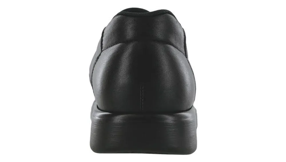 Side Gore Black Smooth Leather Slip-On Loafer